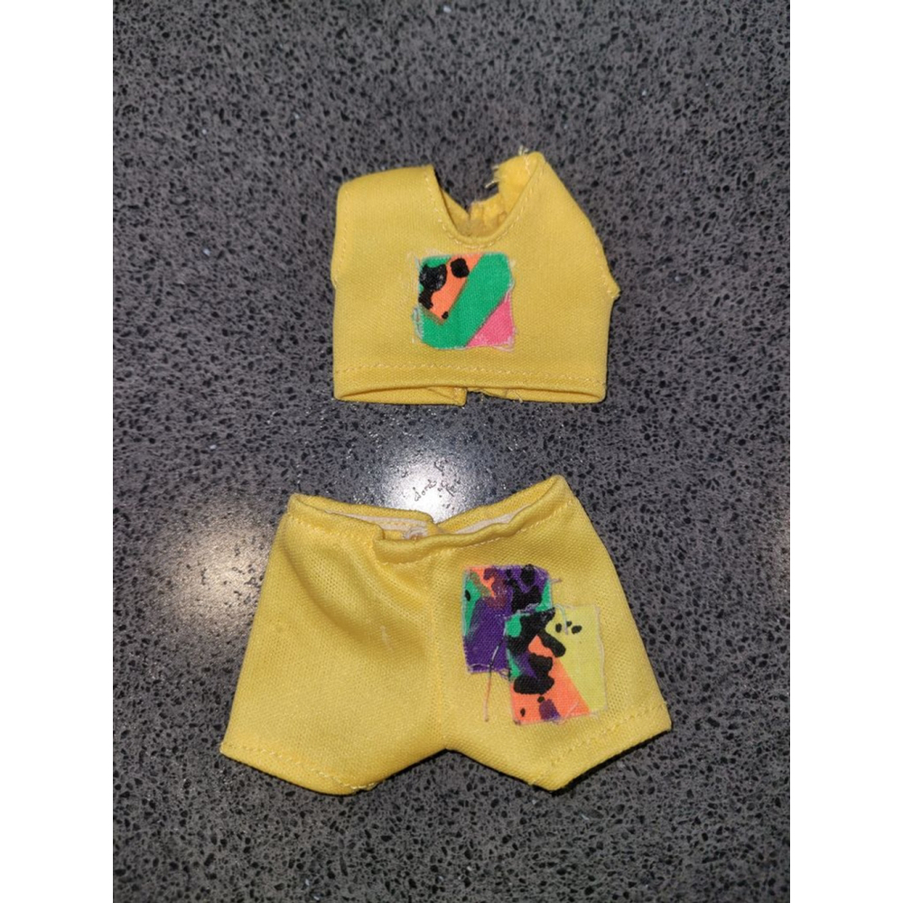 Vintage Kevin Doll Outfit Yellow Shorts Tank Top Set Mattel 1990s Restoration